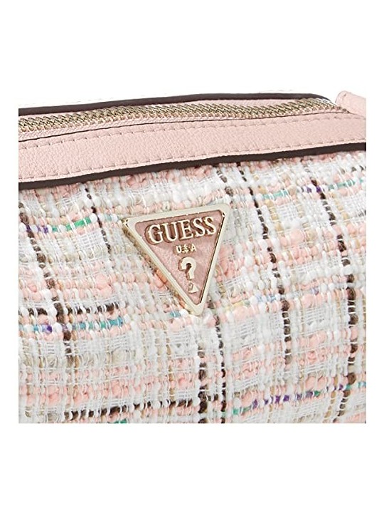 Guess Manhattan Pink Tweed Shoulder Bag