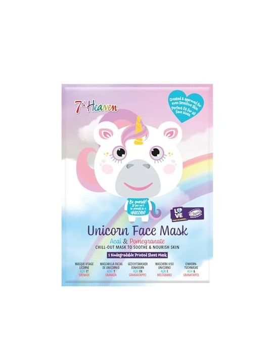 7th Heaven ANIMAL UNICORN Face Mask 1 unit