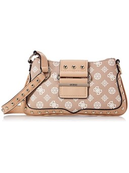 Borsa a Mano Guess Greta Pelle Sabbia Donna