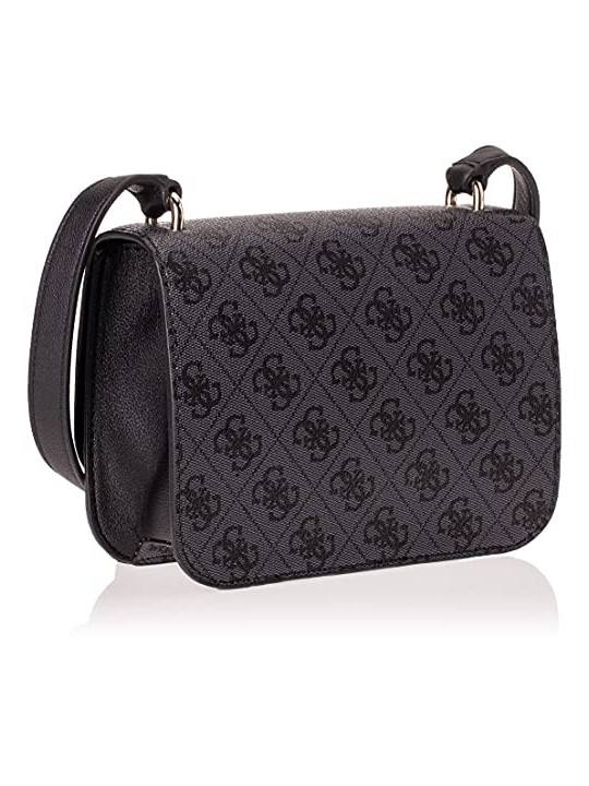 Guess Coal Nero Synthetic Leather Crossbody Bag