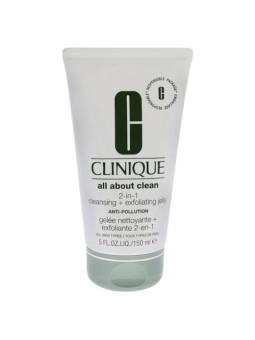 Clinique All About Clean 2-in-1 Detergente Esfoliante Jelly gel detergente viso delicato pulizia profonda 150ml