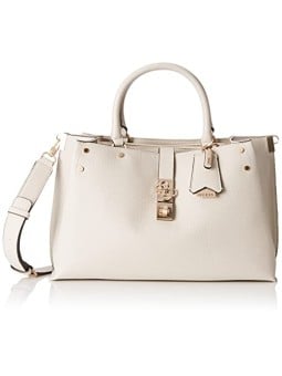 Guess Albury Synthetic Leather White Bag