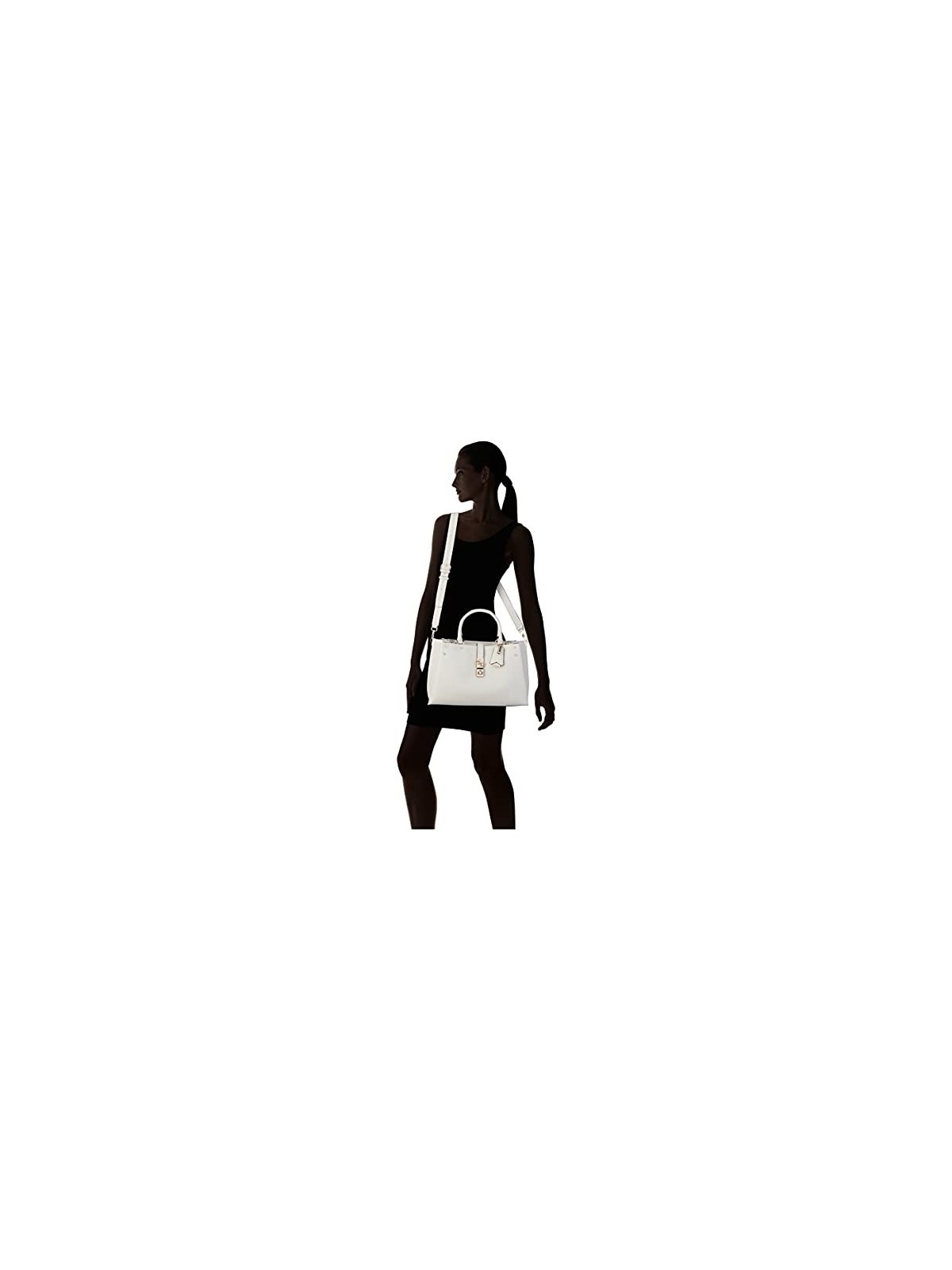Guess Albury Synthetic Leather White Bag