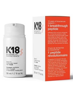 K18 Leave-In Molecular Repair Hair Mask cura dei capelli senza risciacquo per capelli molto secchi e danneggiati 50ml donna K18 