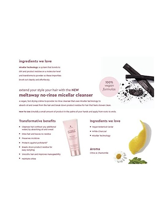 Alterna My HairMy Canvas Shampoo Senza Risciacquo Vegan Botanico Caviale