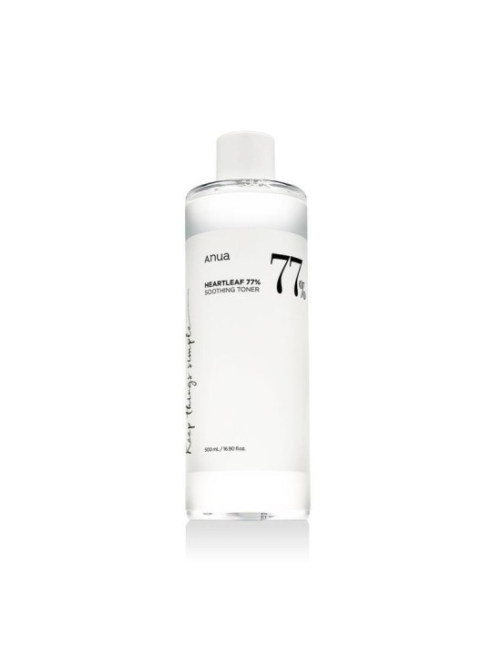 Toner Lenitivo HEARTLEAF 77% 500ml - Idratazione Perfetta