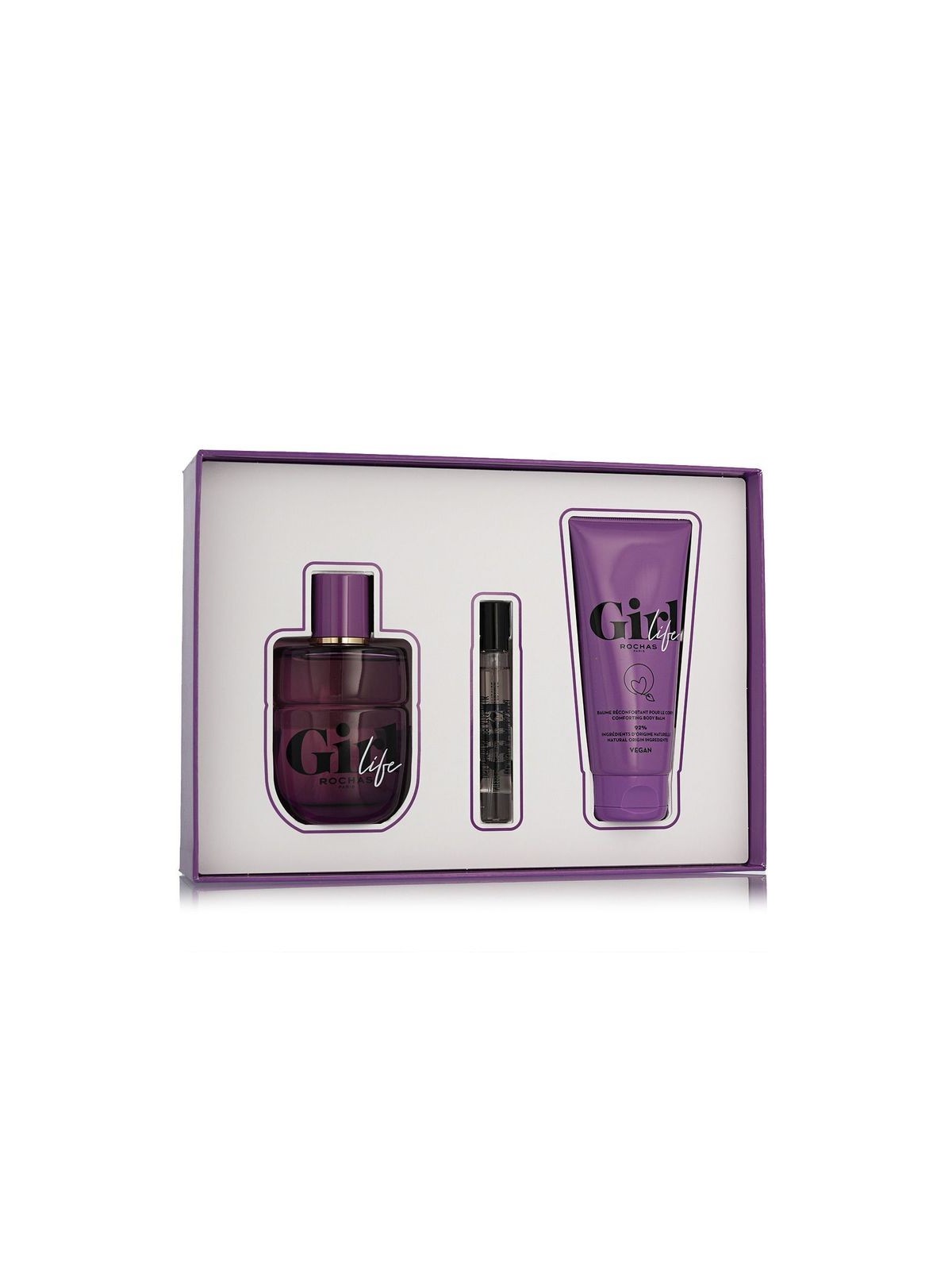 Rochas Girl Life Gift Set eau de parfum 75ml, Mini eau de parfum 7.5ml and Body Balm 100ml donna 75ml Rochas www.essenzetotalsty
