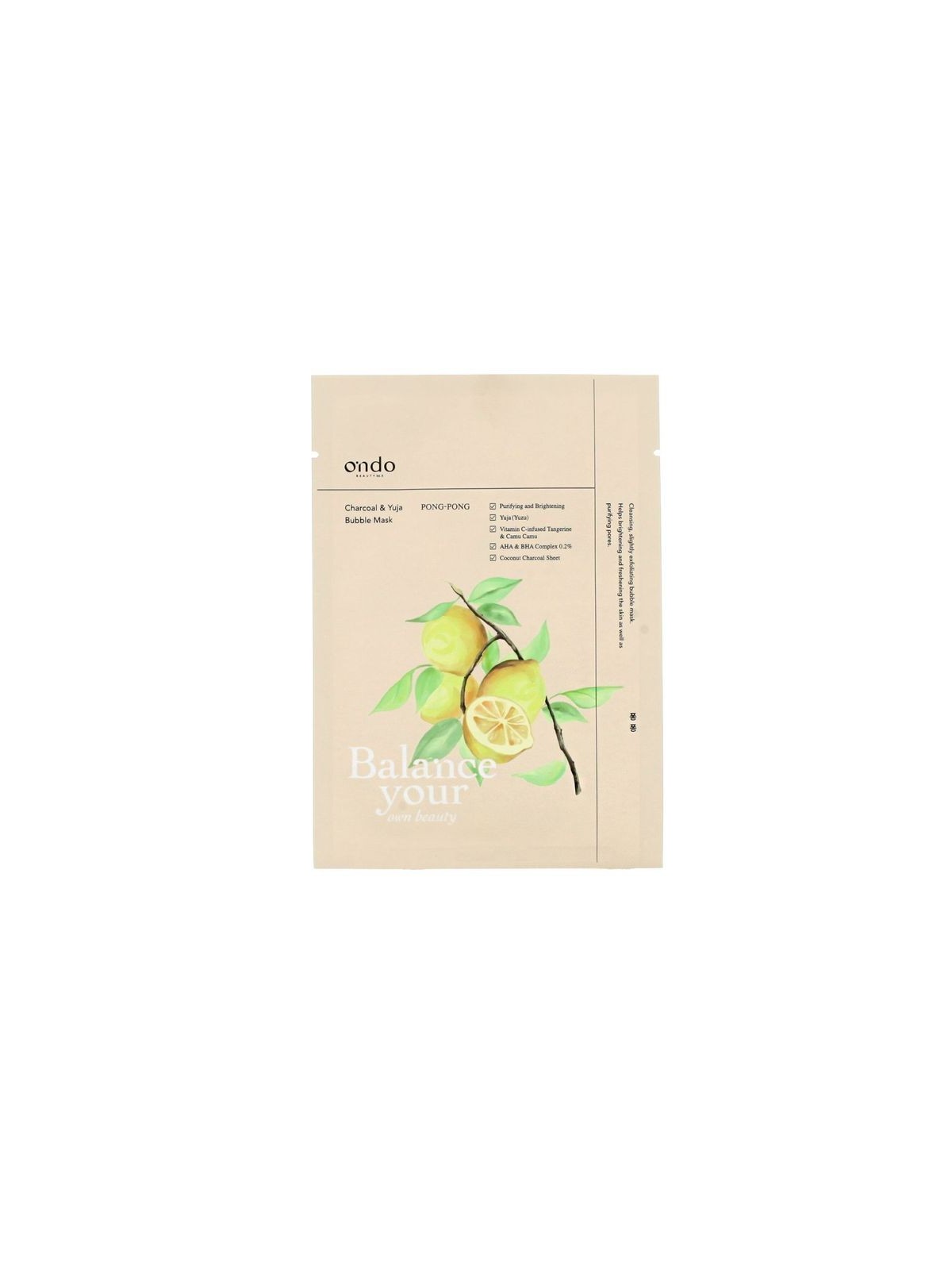 Maschera Bubble Purificante al Carbone e Yuja