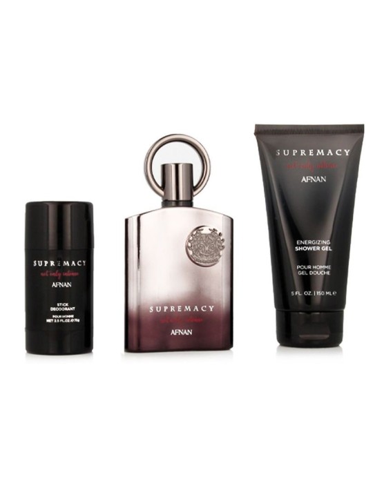 Afnan Supremacy Not Only Intense Extrait de Parfum Set regalo 100 ml deodorante stick 75 g e gel doccia 150 ml uomo 100ml