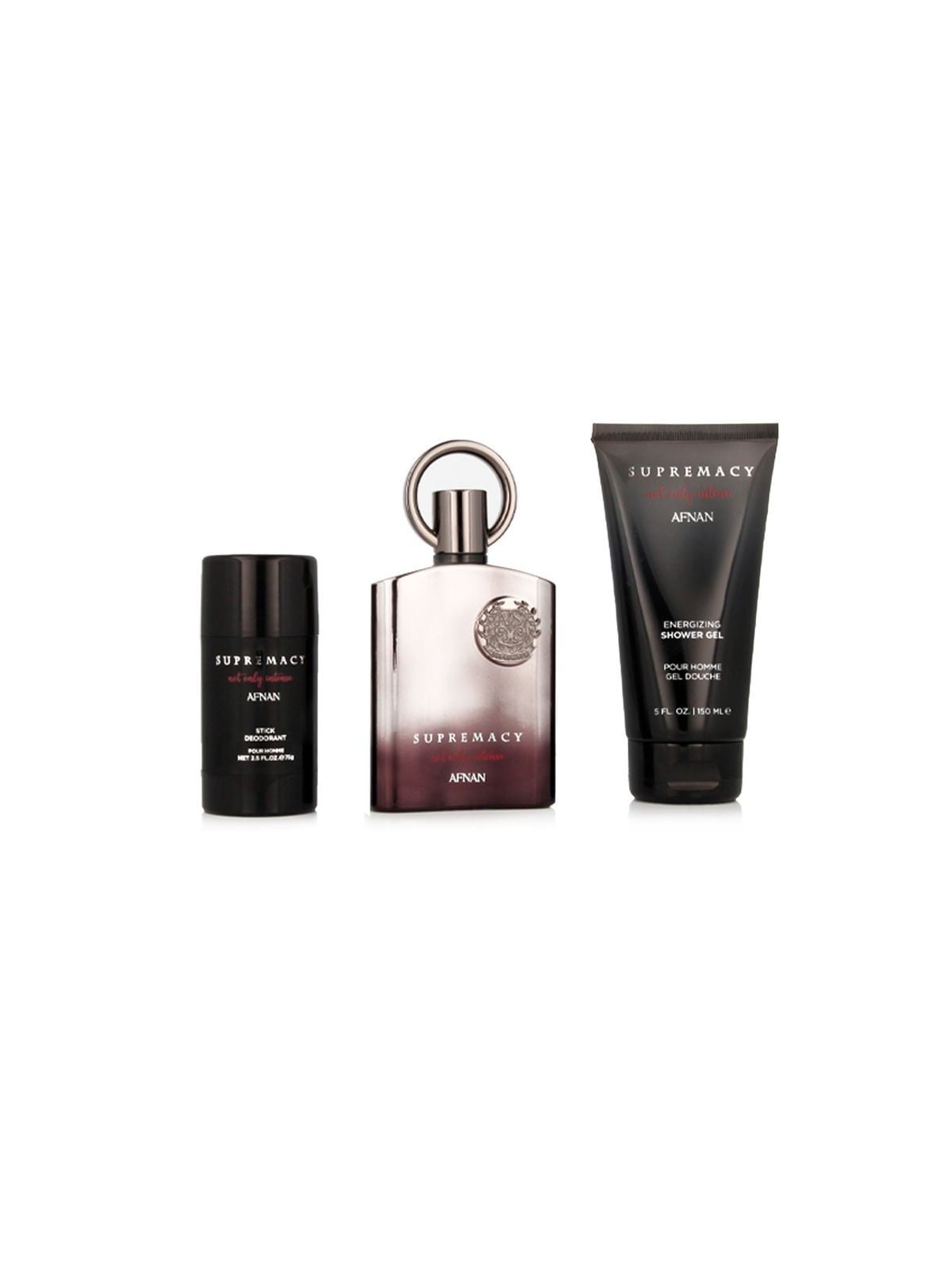 Afnan Supremacy Not Only Intense Extrait de Parfum Set regalo 100 ml deodorante stick 75 g e gel doccia 150 ml uomo 100ml