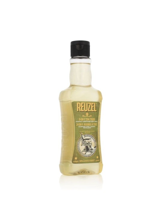 Reuzel Shampoobalsamobagnoschiuma Tea Tree 3 in 1 Shampoo da uomo 3in1 uomo 350ml