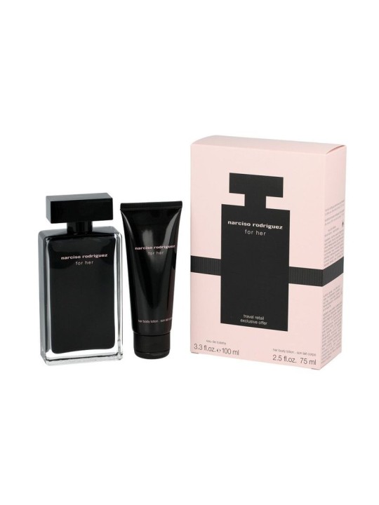 Narciso Rodriguez For Her Giftset donna 175ml eau de toilette Spray 100ml-Body Lotion 75ml-Travel Retail