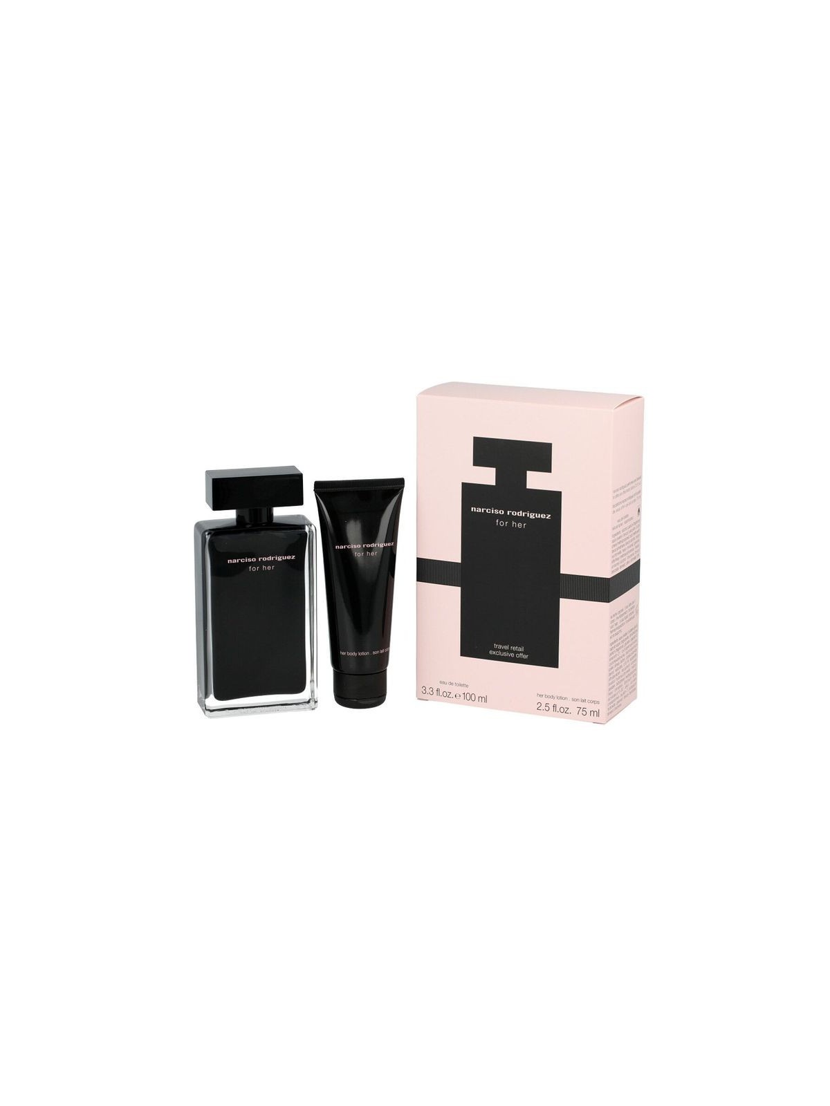 Narciso Rodriguez For Her Giftset donna 175ml eau de toilette Spray 100ml-Body Lotion 75ml-Travel Retail