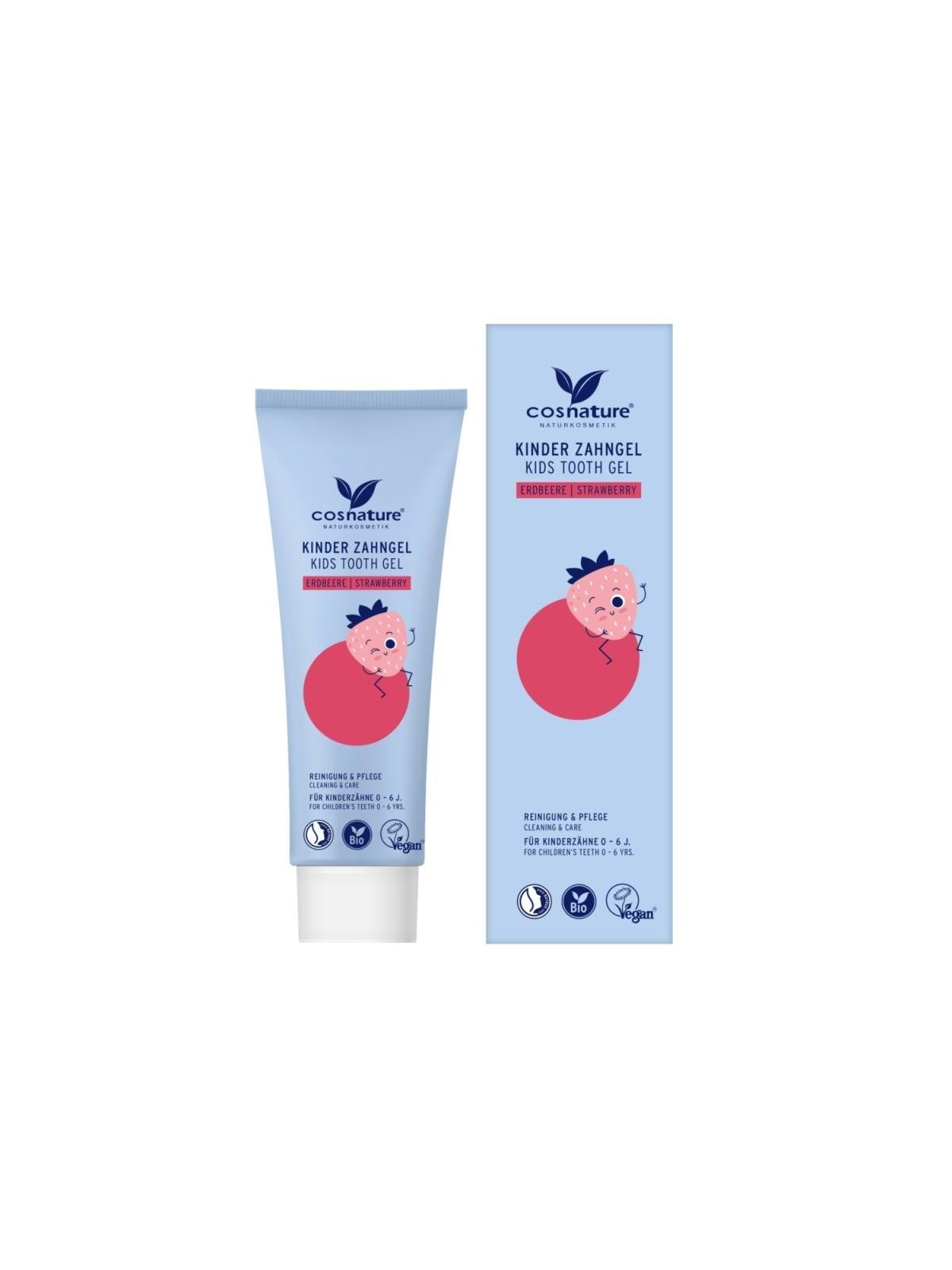 Dentifricio bambini Cosnature fragola senza fluoro