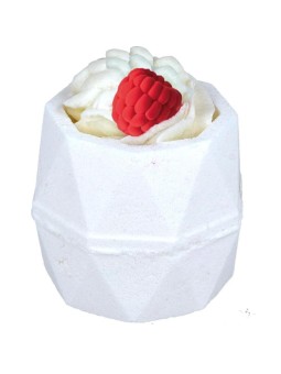 Bomba da bagno lampone bianco - 160g di pura gioia
