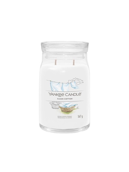 Yankee Candle Candela Signature Cotone Pulito ist bavlna Candela profumata unisex 368g
