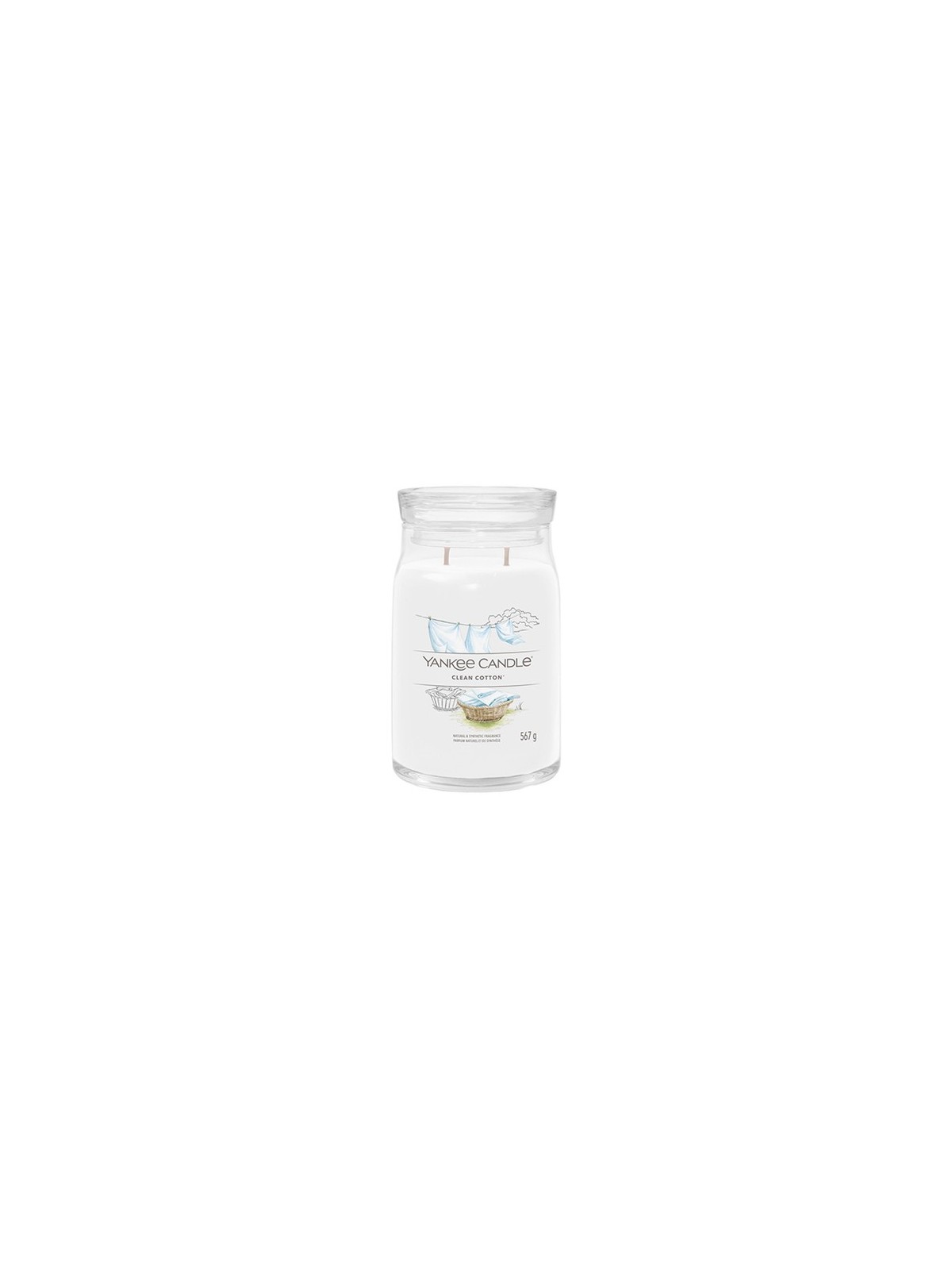 Yankee Candle Candela Signature Cotone Pulito ist bavlna Candela profumata unisex 368g