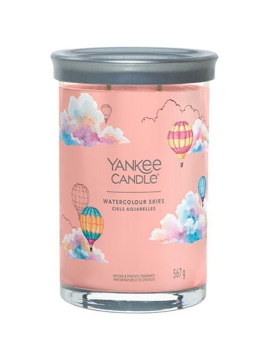 Yankee Candle Candela tumbler firmata Acquerello Cieli 567.0g