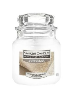 Candela profumata Yankee Candle Lino e pizzo bianco 538.0g