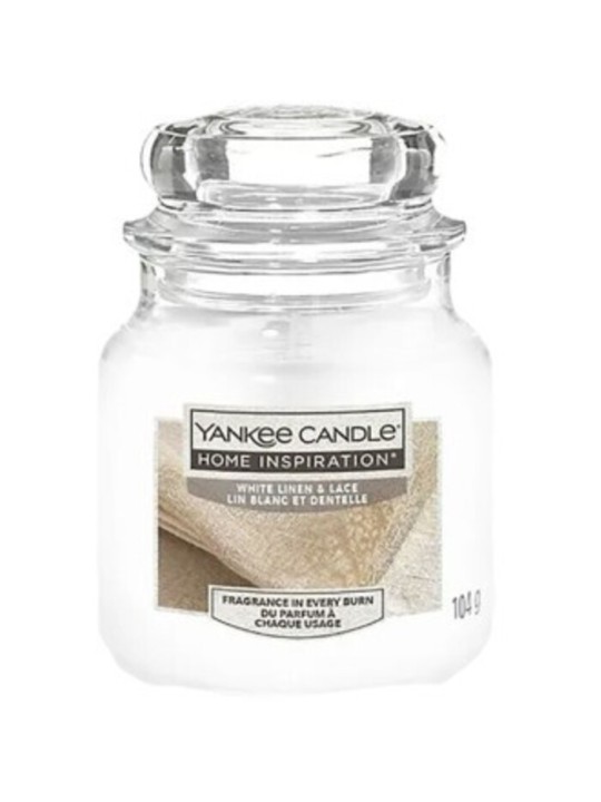Candela profumata Yankee Candle Lino e pizzo bianco 538.0g