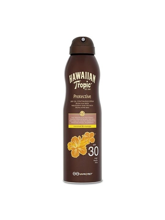 Hawaiian Tropic Olio di Cocco Mango SPF30 180ml Vaporizzatore Unisex