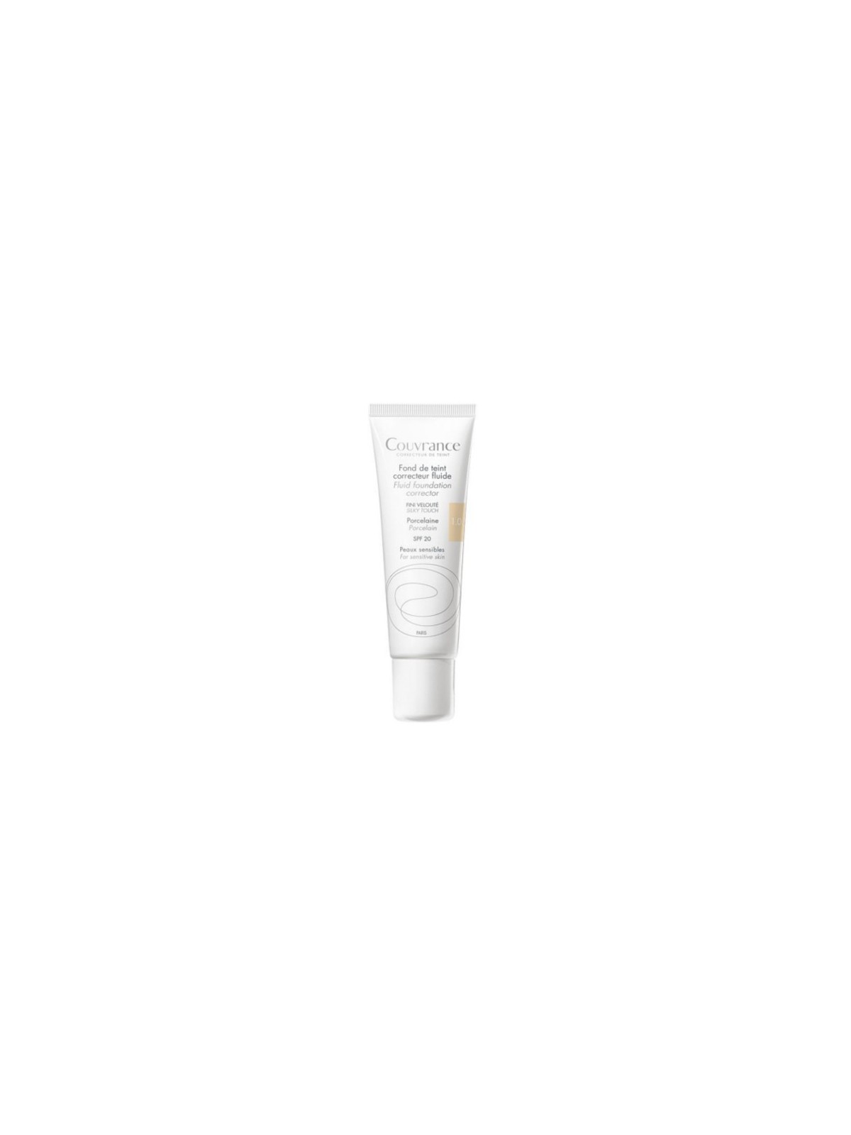 Avene Couvrance Fluid Foundation Corrector SPF20 donna 30ml Numero 1.0 Porcelain