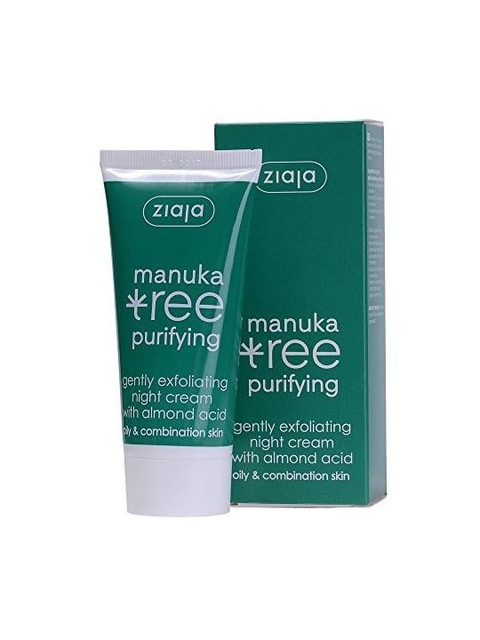 Ziaja Crema Notte Esfoliante Delicata Albero di Manuka Purificante 50 ml donna
