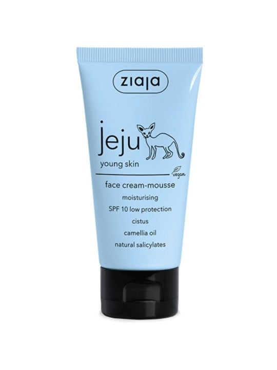 Crema viso mousse Ziaja Jeju SPF10, idratante e protettiva