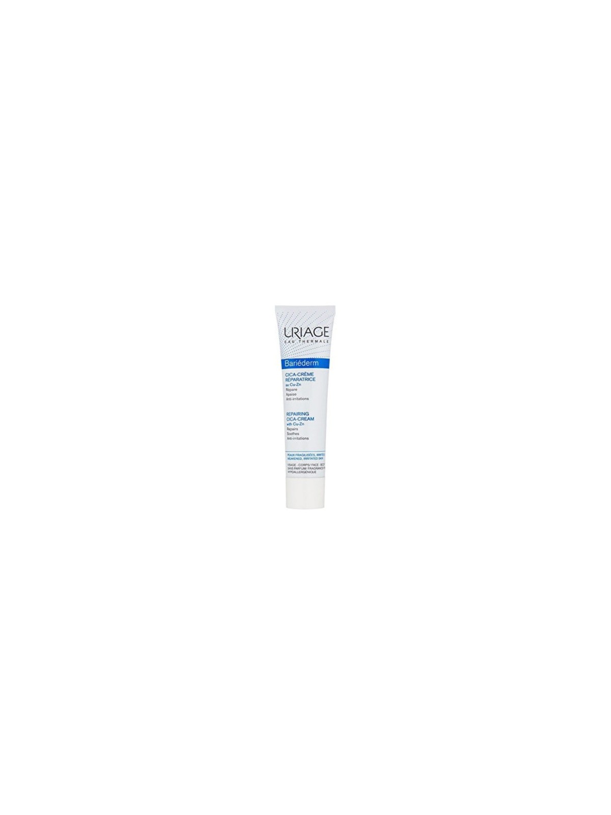 Uriage Crema riparatrice contenente rame e zinco Bariderm Cica Repairing CicaCream With CuZn unisex 40ml