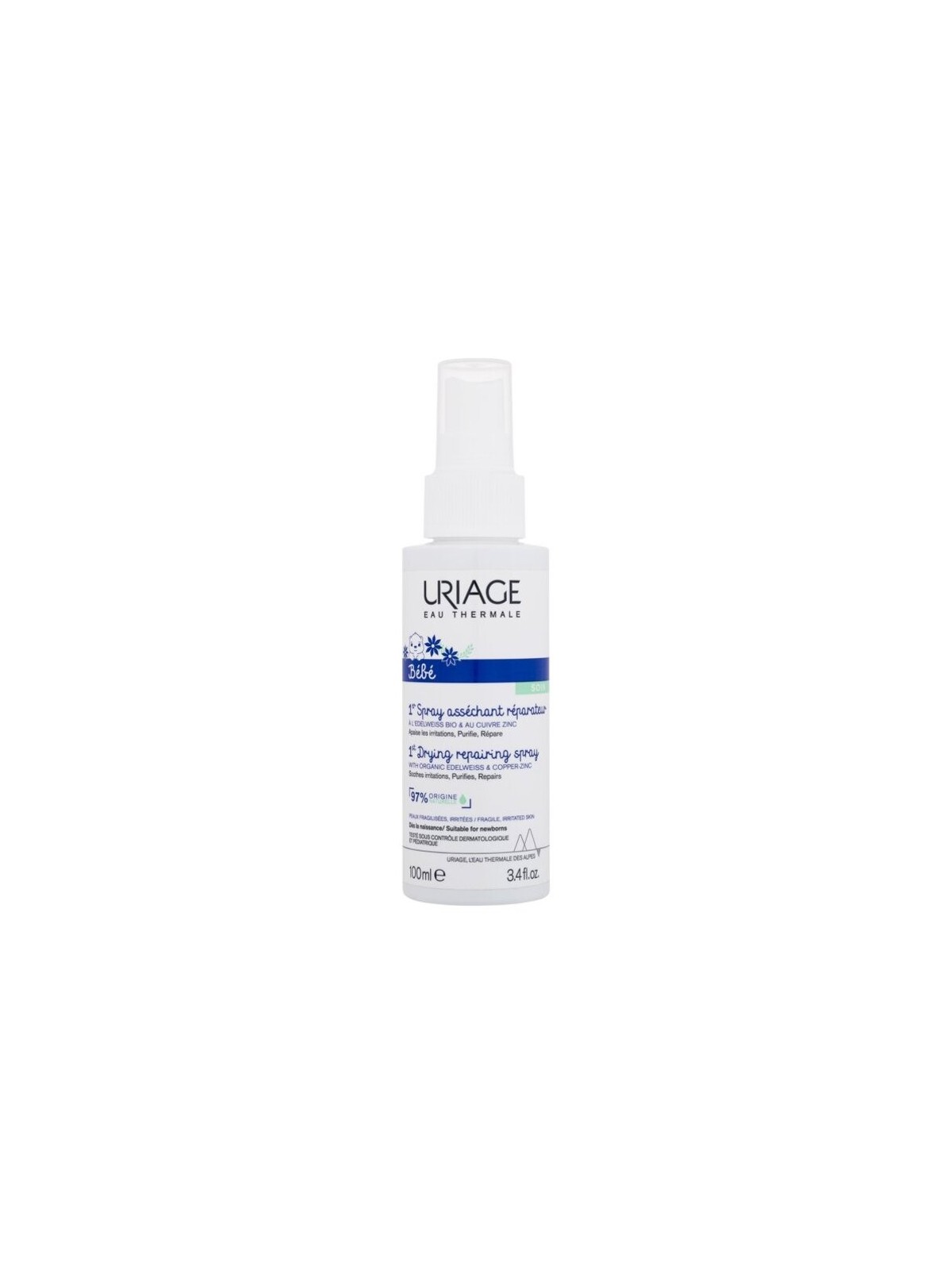 Spray lenitivo per bambini Uriage Bebe 1st Drying Repairing 100ml