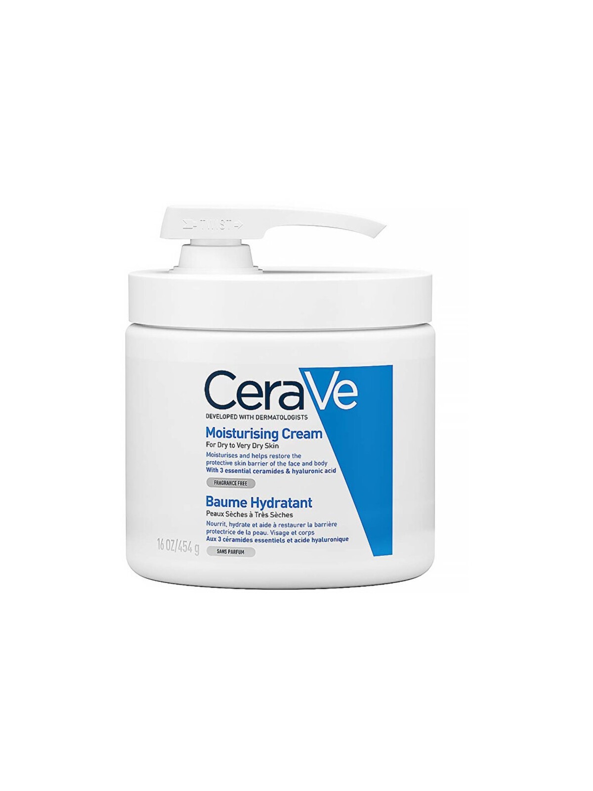 CeraVe Moisturising Cream w-Pump donna 454g For Dry To Very Dry Skin
