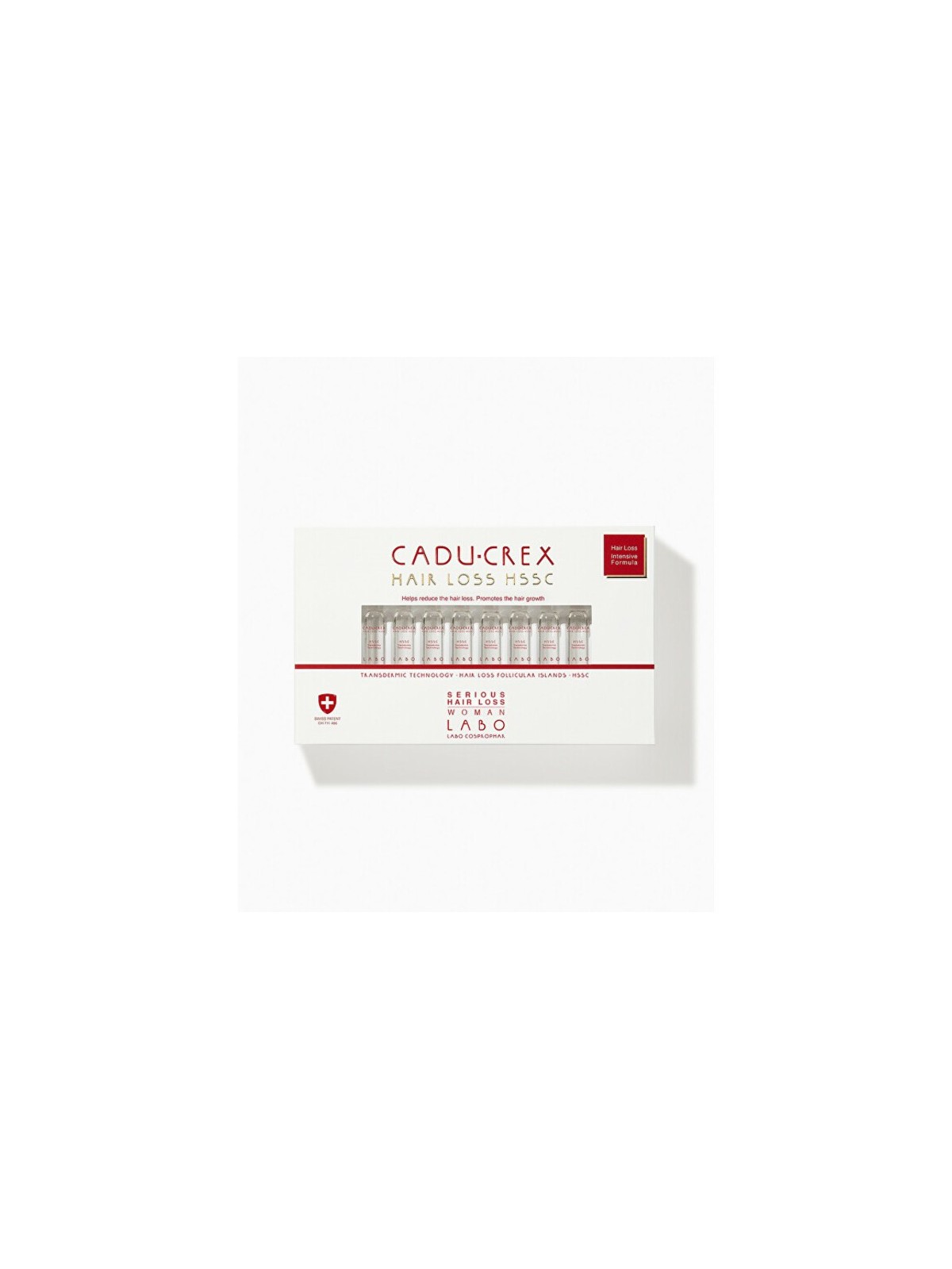CaduCrex Perdita di capelli HSSC 20 x 35 ml Trattamento per la caduta avanzata dei capelli per le donne