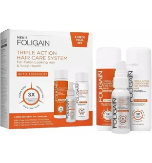Foligain Set da viaggio per la caduta dei capelli da uomo a tripla azione uomo Foligain www.essenzetotalstyle.com 