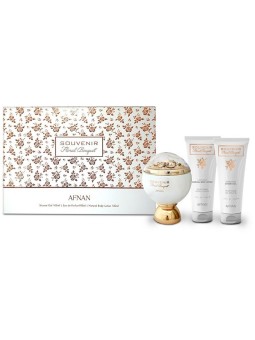 Bouquet floreale Souvenir Afnan - Profumo 100 ml, Gel doccia 100 ml, Latte corpo 100 ml. Donna