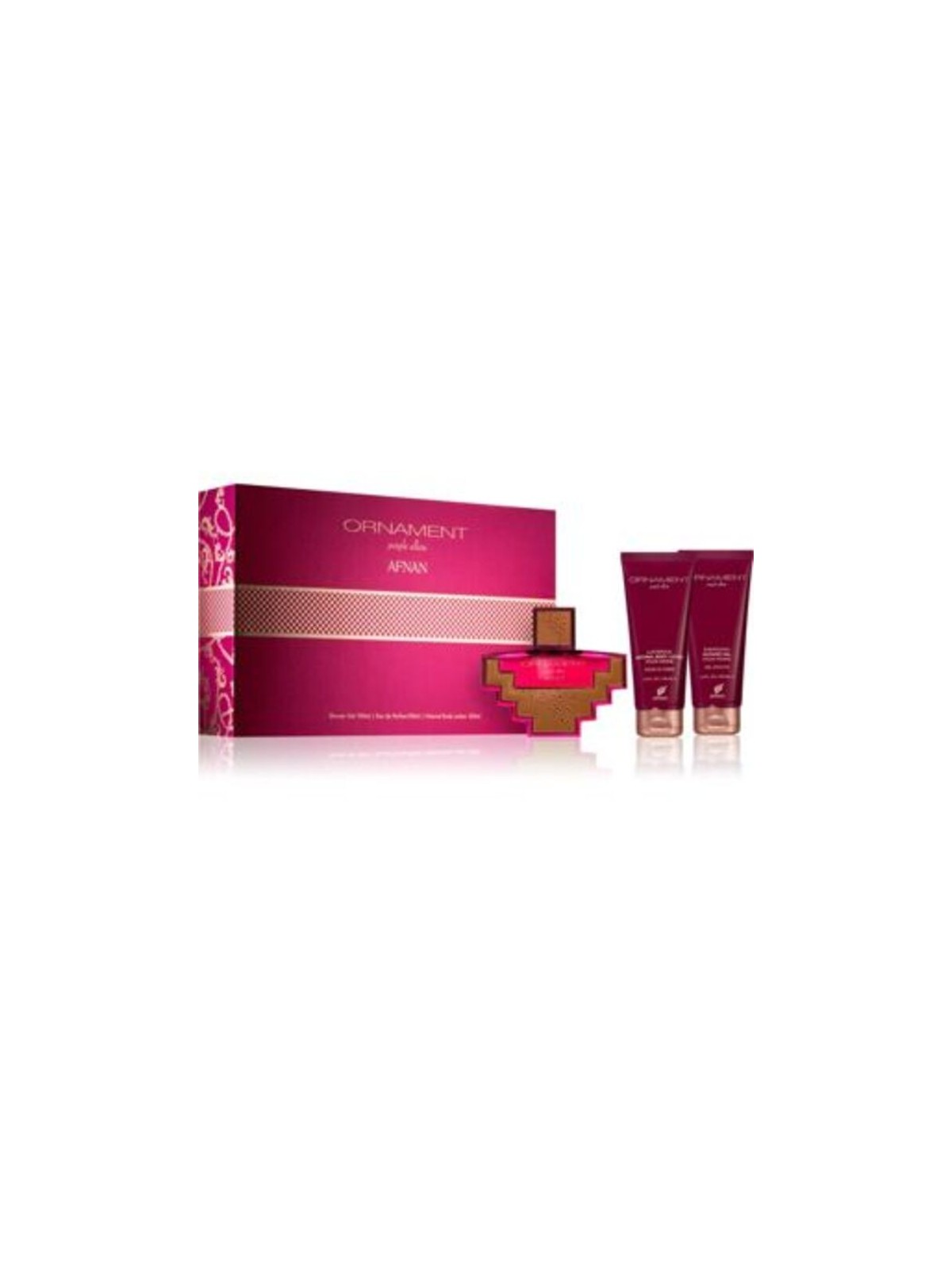 Afnan Ornament Purple Allure Set regalo eau de parfum 100 ml gel doccia 100 ml e lozione corpo 100 ml donna 100ml
