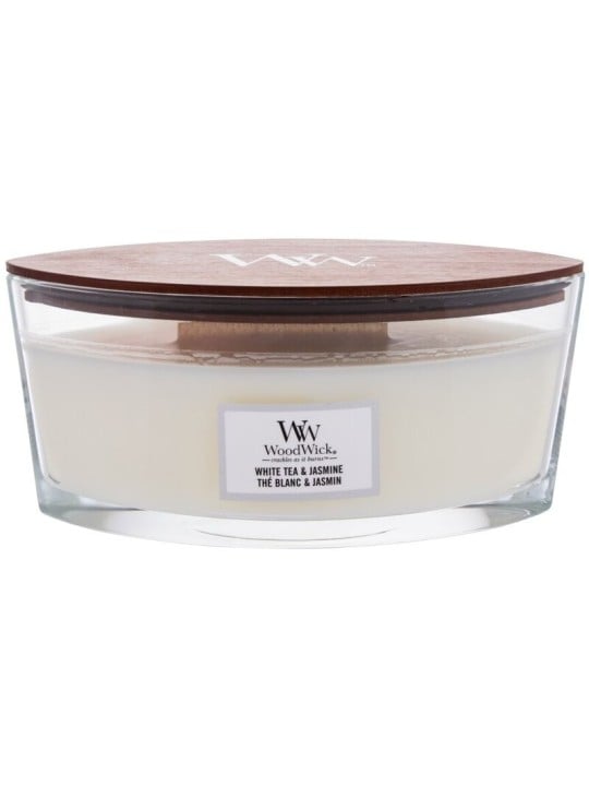 Candela profumata WoodWick Bianco T Gelsomino Nave 4530g