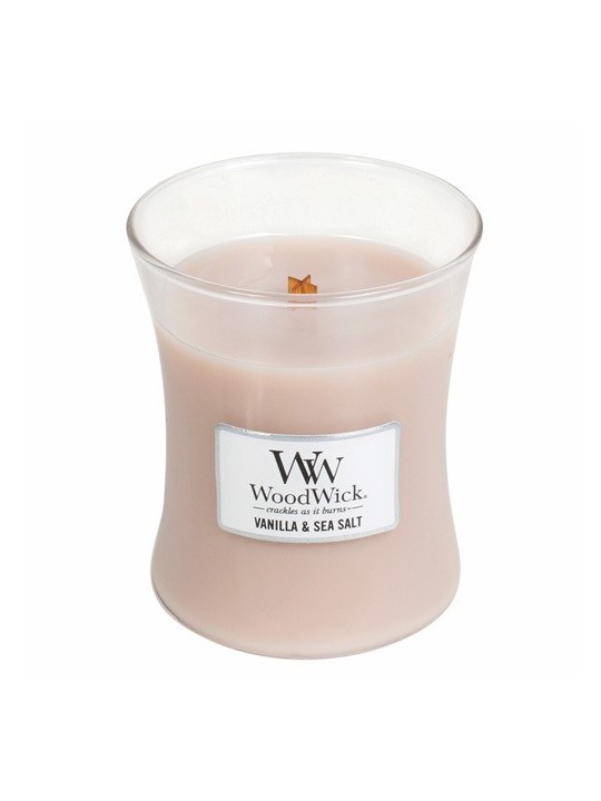 Candela profumata Vaniglia e Sale Marino WoodWick 85g