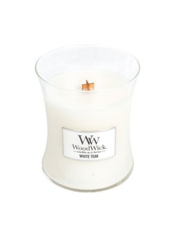 WoodWick White Teak Scented Candle 85.0g
