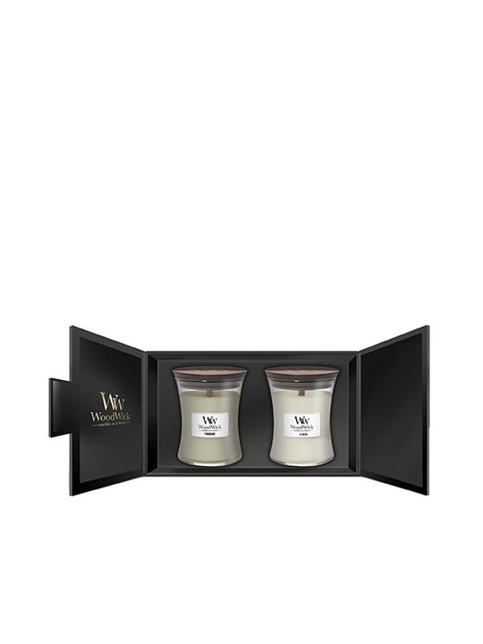 Set Regalo Candela WoodWick Fireside Lino unisex 275 0g