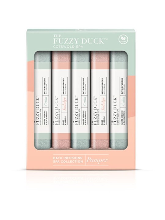 Set cristalli Fuzzy Duck gelsomino e eucalipto pesca e neroli donna 650g