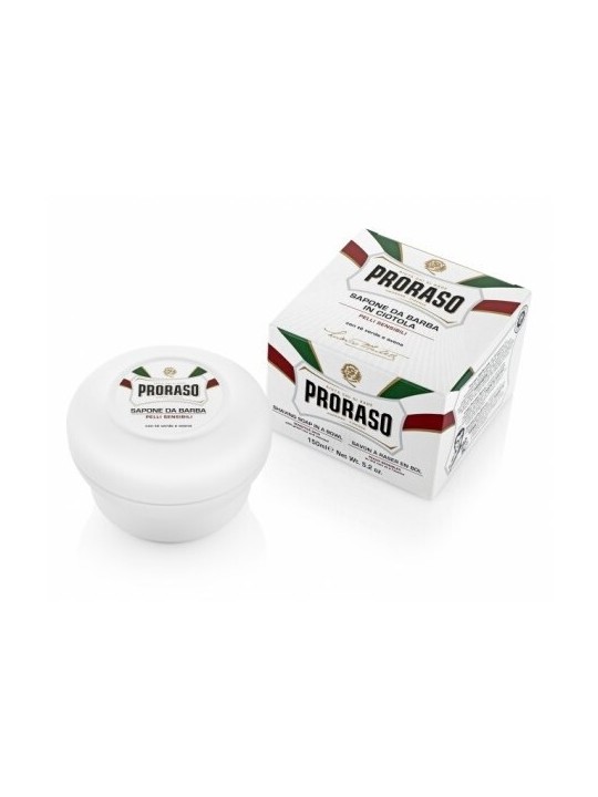 Sapone da barba Proraso White per pelli sensibili al t verde uomo 150ml