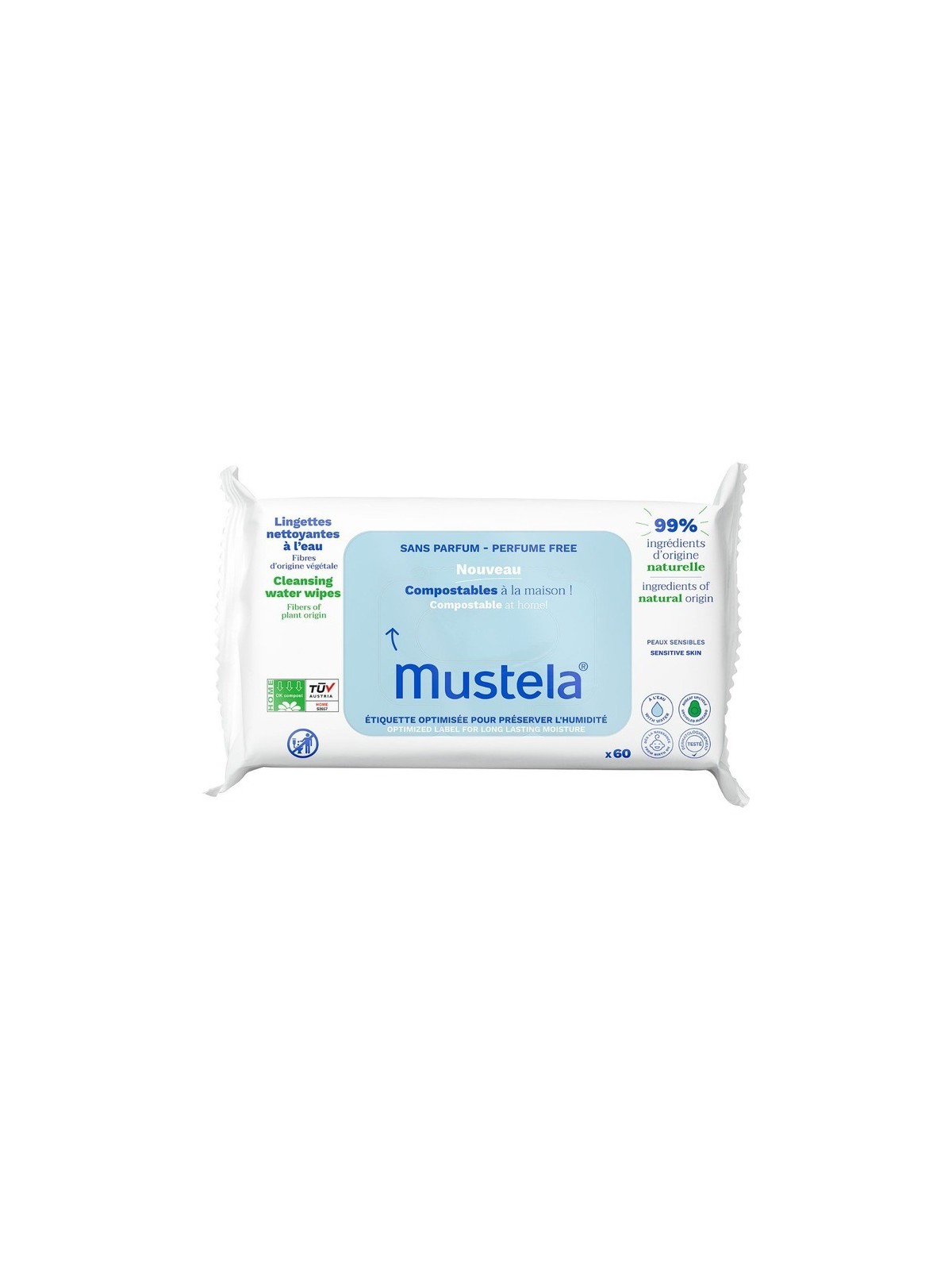 Salviette Detergenti Compostabili Mustela