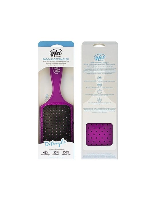 Spazzola per capelli Wet Brush Paddle Districante Viola