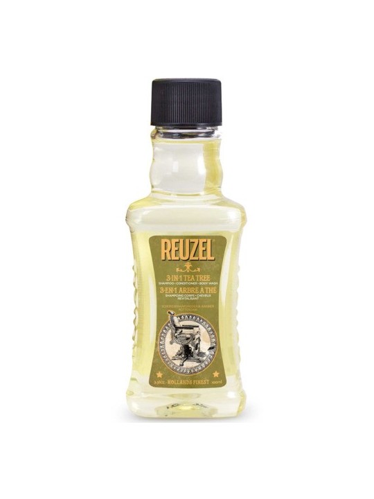 Reuzel Shampoobalsamobagnoschiuma Tea Tree 3 in 1 Shampoo da uomo 3in1 uomo 350ml