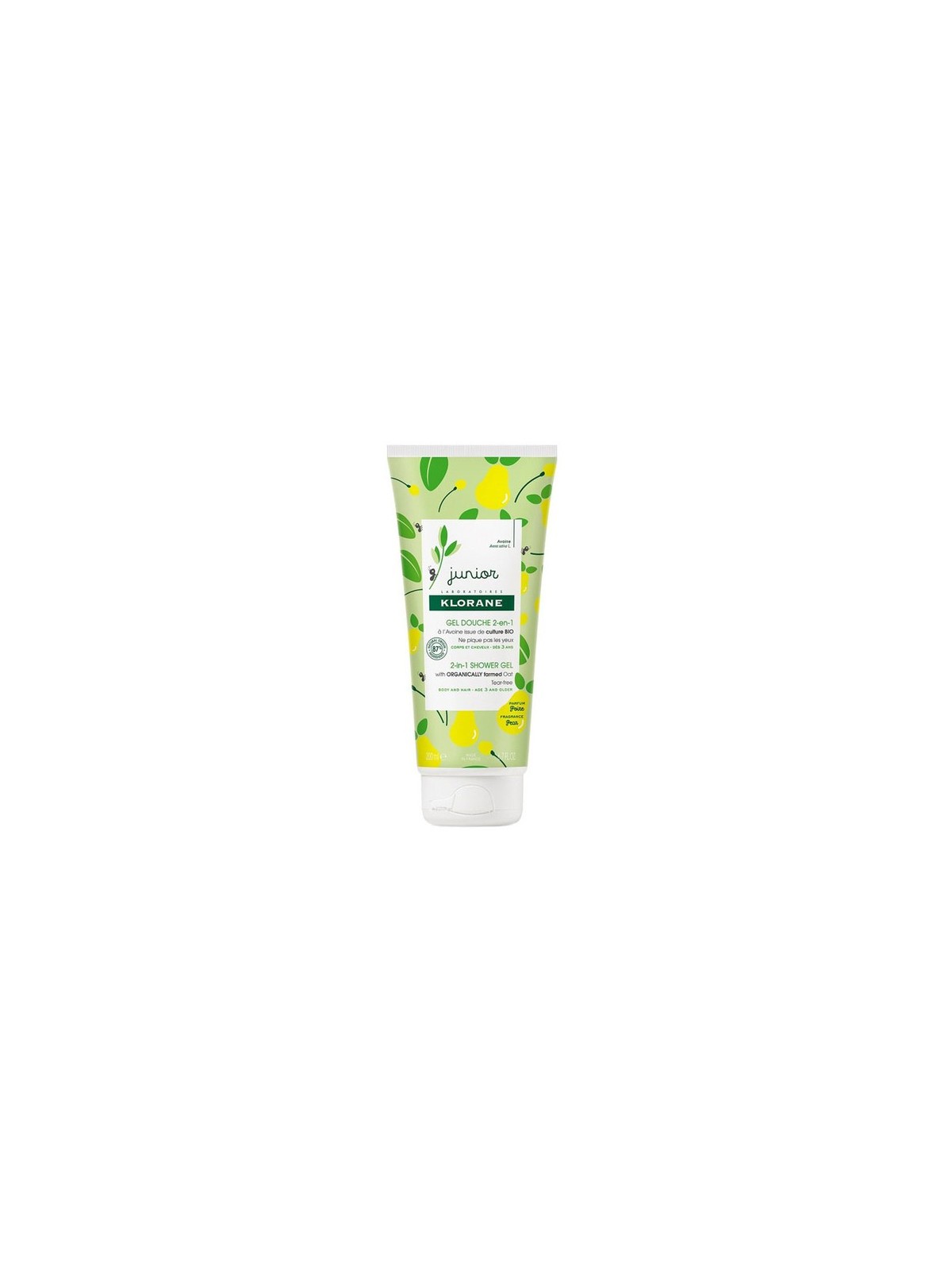 Klorane Junior 2- In-1 Shower Gel - Peac Oat 200ml