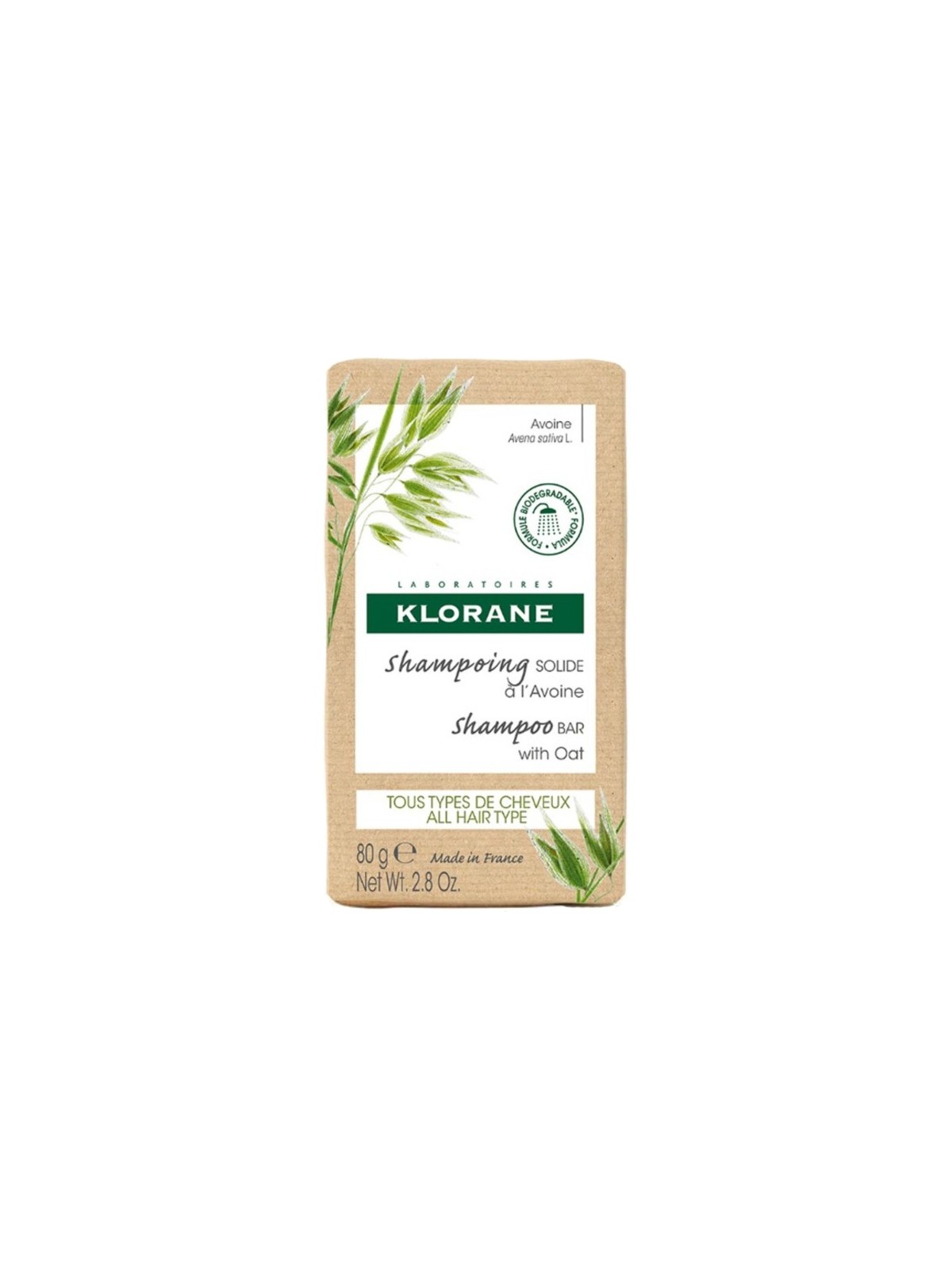 Klorane Shampoo Bar - Oat 80g All Hair Types
