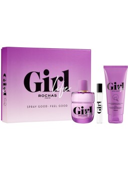 Rochas Girl Life Gift Set eau de parfum 75ml, Mini eau de parfum 7.5ml and Body Balm 100ml donna 75ml Rochas www.essenzetotalsty