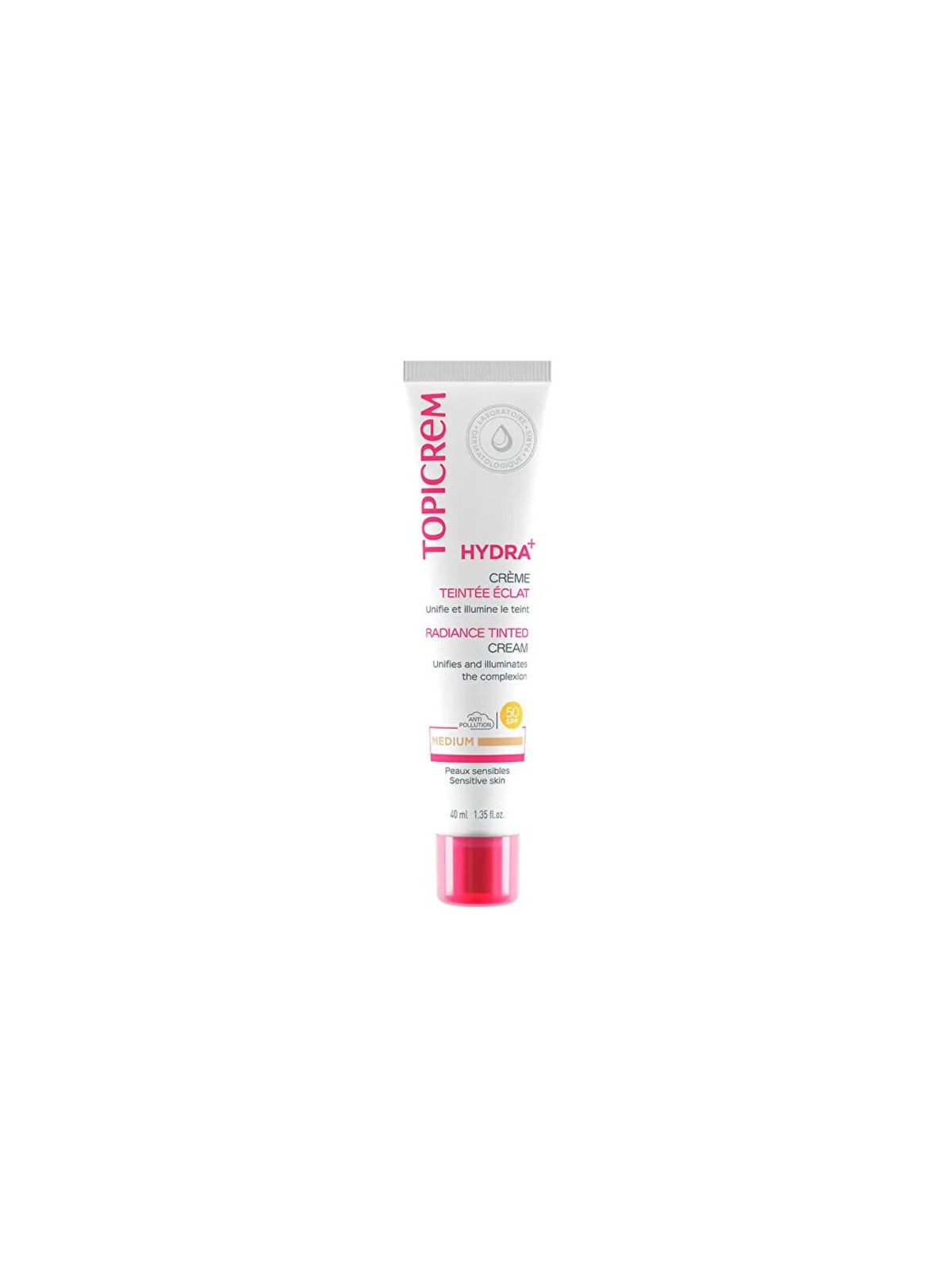 Topicrem Hydra+ Crema Viso Colorata SPF 50 40ml