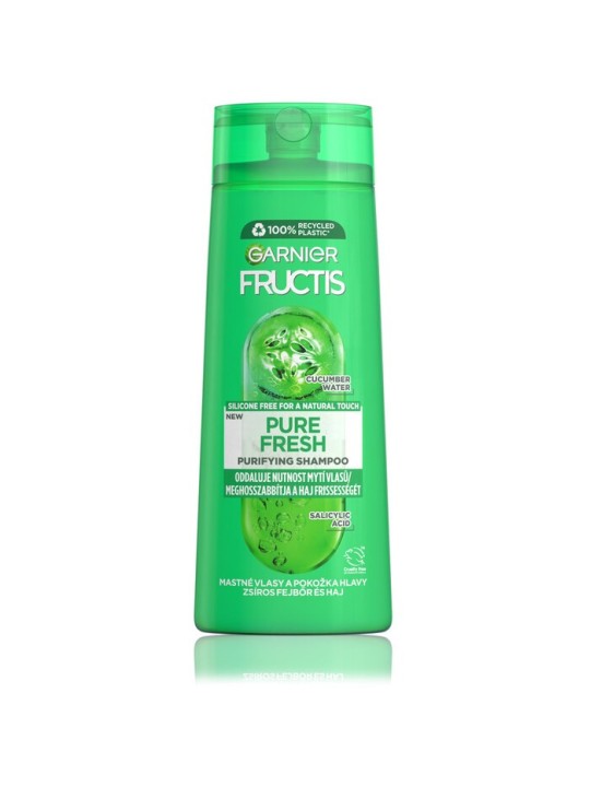 GARNIER Shampoo rinforzante Fructis Pure Fresh capelli grassi donna 400ml