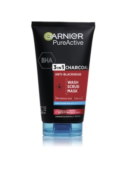 GARNIER 3in1 Black Pure Active Charcoal Anti-Blackhead 150ml